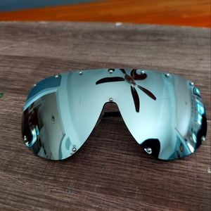 XXL Oversized Studded Mirror Shield Sunglasses